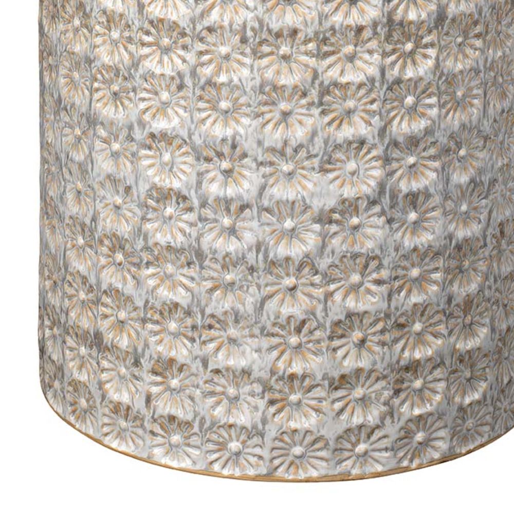 Splendor Living Wildflower Side Table in Cream and Grey, , large