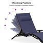 HOMLUX 3-Piece Oversized Patio Chaise Lounge Set in Navy Blue, , large