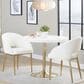 LumiSource Renee Arm Chair with Off-White Fabric Cushion in Gold (Set of 2), , large