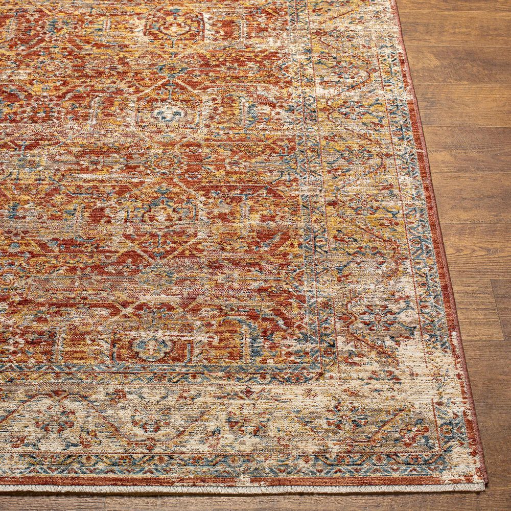 Surya Aspendos 2&#39; x 2&#39;11&quot; Rust, Burgandy, Dusty Pink, Demin, Wheat, Taupe, Gray, Black and Cream Area Rug, , large