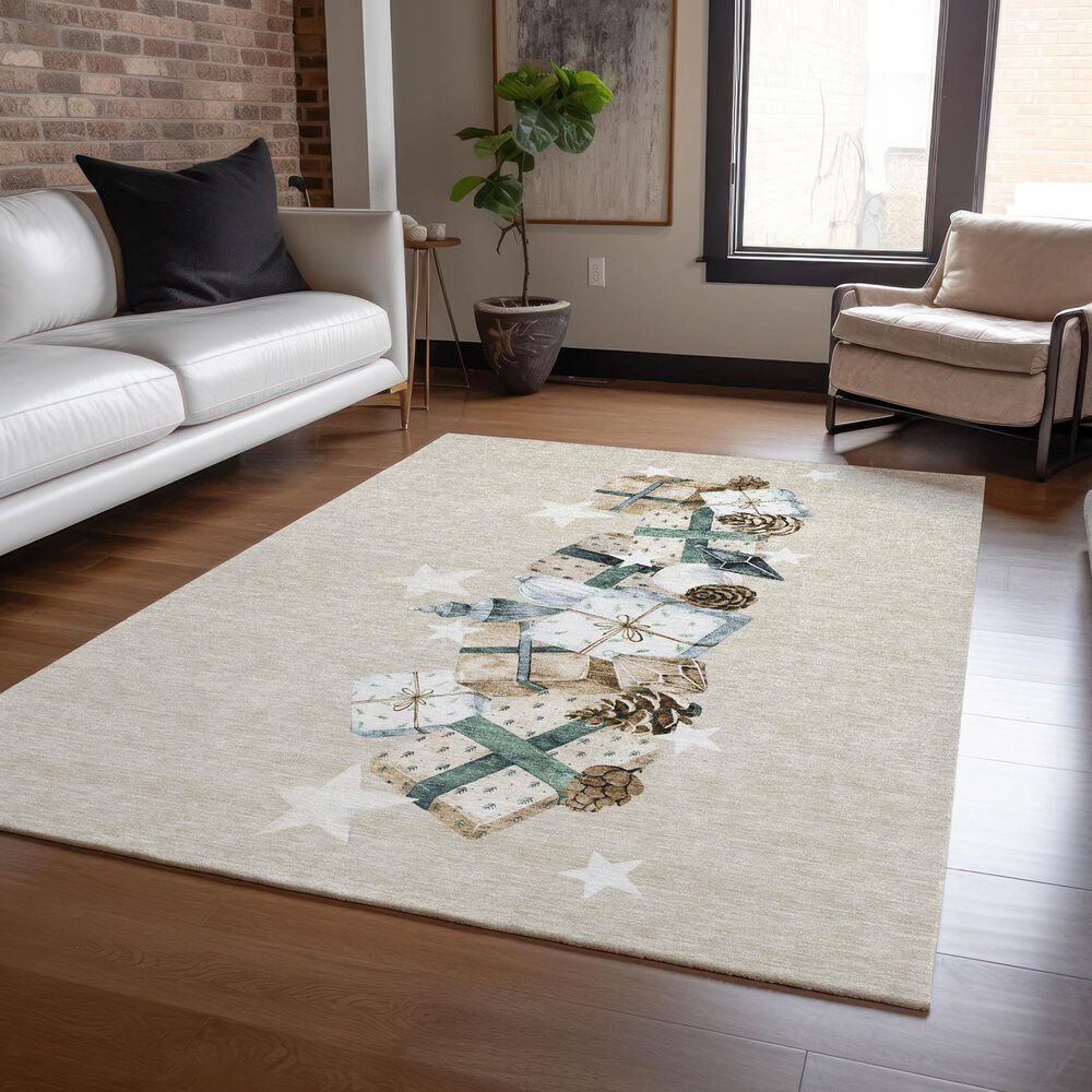 Dalyn Rug Company Wonderland WN33 5&#39; x 7&#39;6&quot; Beige Indoor/Outdoor Area Rug, , large