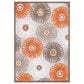 Safavieh Cabana CBN676C 4"5" x 6"5" Beige and Orange Indoor/Outdoor Area Performance Rug, , large