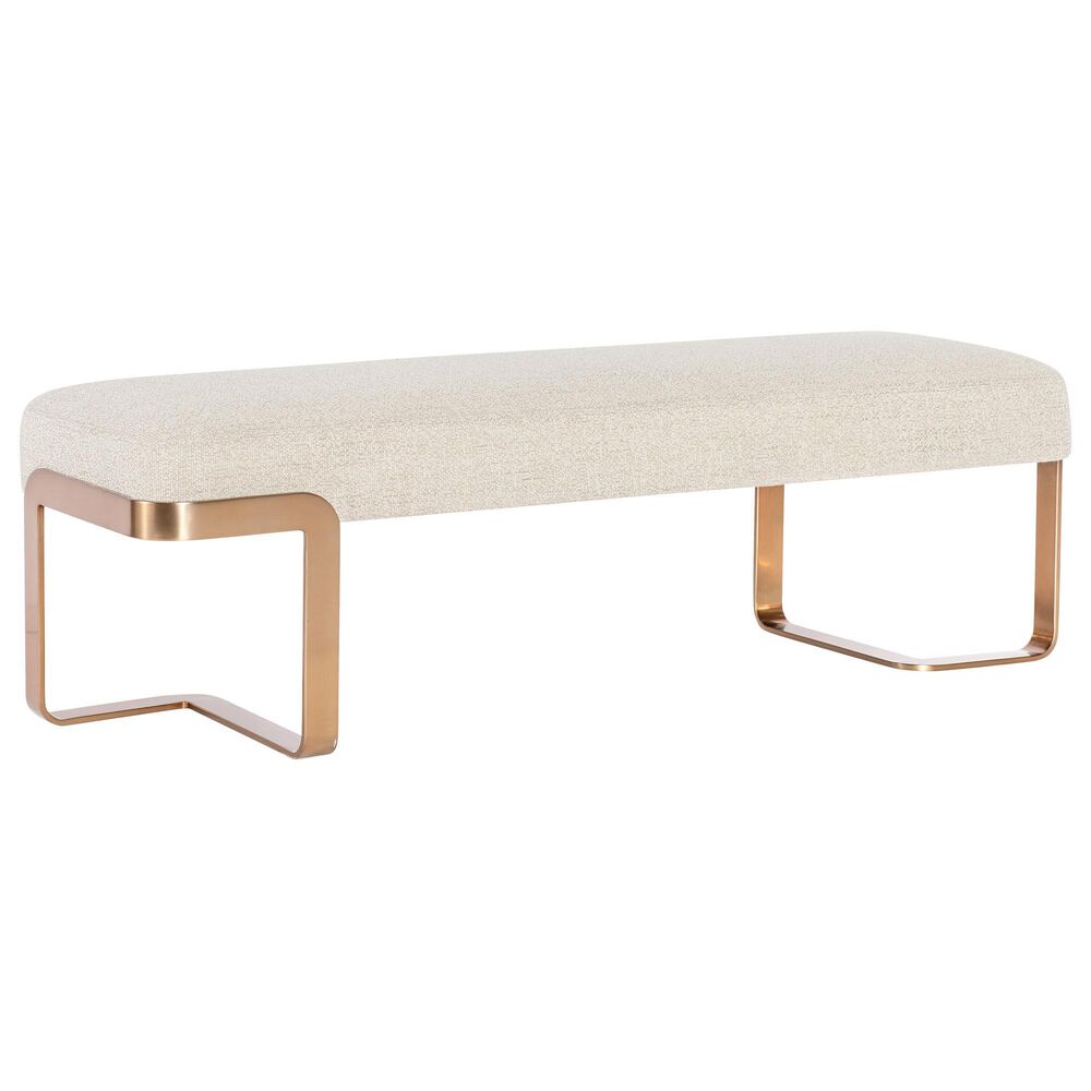Hooker Furniture Eleana Upholstered and Metal Bench in Beige, , large