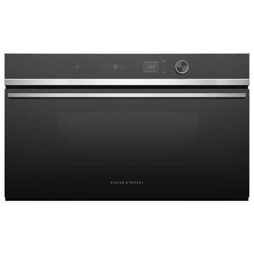 Fisher & Paykel Contemporary 30" Single Electric Wall Oven with 19 Functions in Black and Stainless Steel, , large