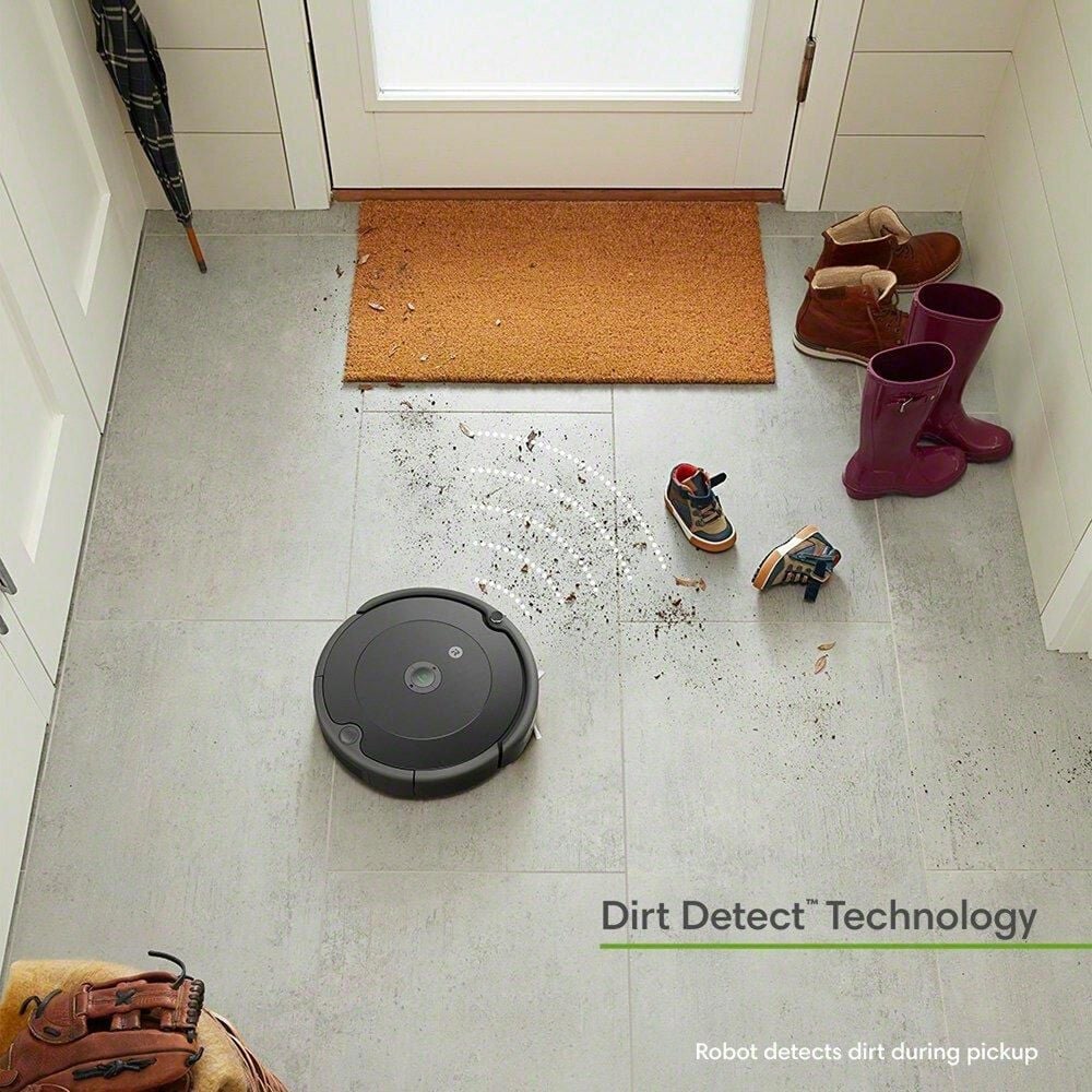 detaljer Effektivt At håndtere iRobot Roomba 694 Wi-Fi Connected Robot Vacuum in Charcoal | NFM