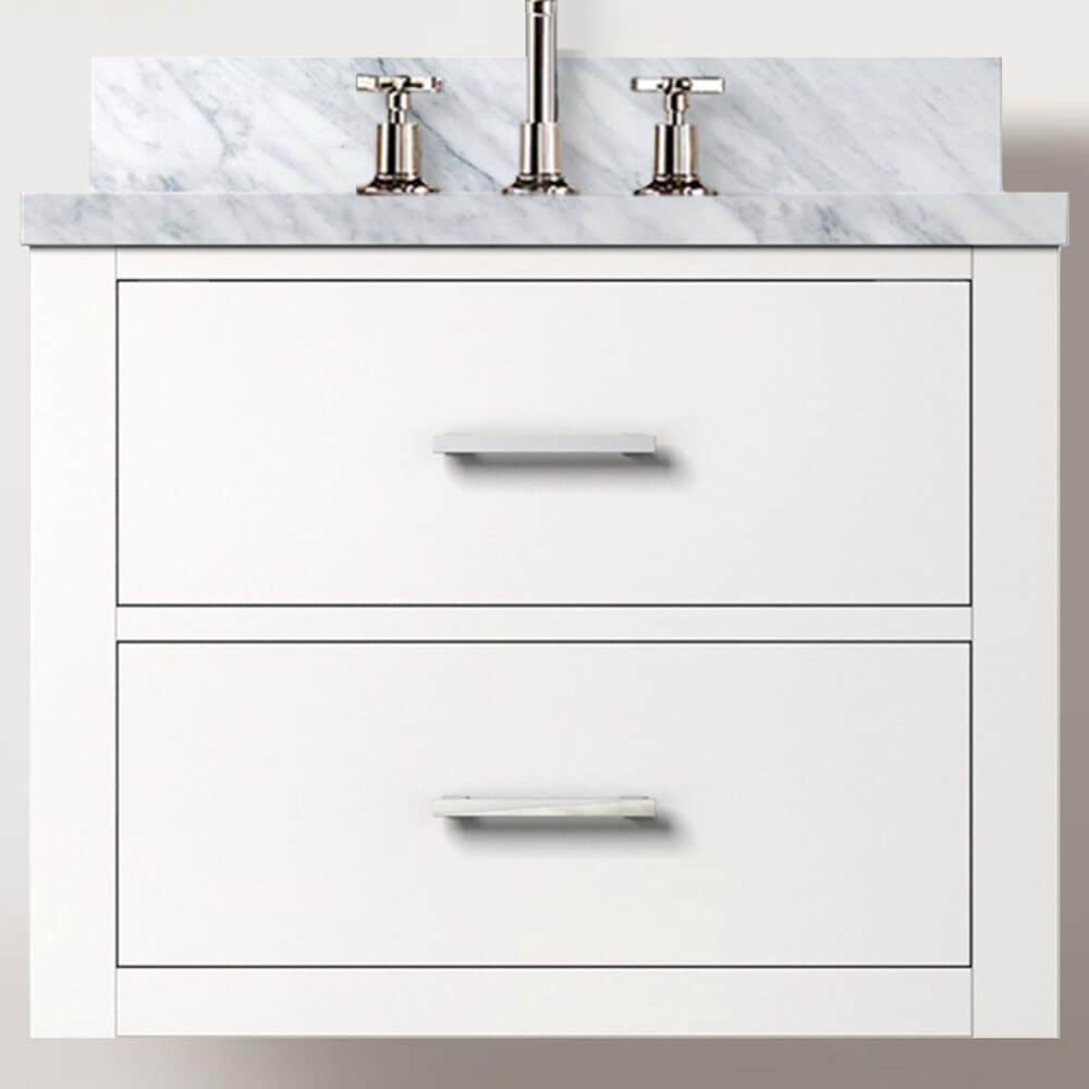 Lexora Home Castor 24&quot; Single Bathroom Vanity in White with White Acrylic Top and Rectangular Sink, , large