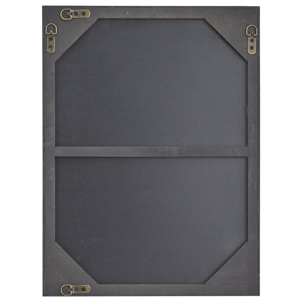 Maple and Jade 24&quot; x 18&quot; Rectangular Wood Wall Mirror with Thin Minimalistic Frame in Matte Gold, , large