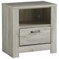 Ashley Bellaby 1 Drawer Nightstand in Whitewash, , large