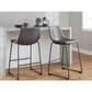 Lumisource Duke Fixed-Height Counter Stool with Grey Cushion in Black, , large