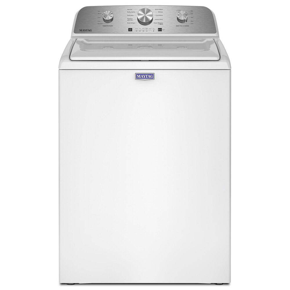 Maytag 4.3 Cu. Ft. Top Load Impeller Washer and 7.0 Cu. Ft. Electric Wrinkle Prevent Dryer Laundry Pair in White, , large