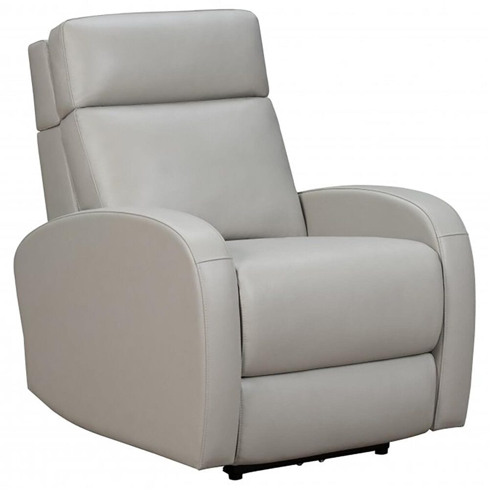 Barcalounger Levi Leather Power Recliner with Power Headrest in Bentley Dove, , large