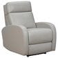 Barcalounger Levi Leather Power Recliner with Power Headrest in Bentley Dove, , large