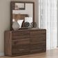 Ashley Fortlorn 6-Drawer Dresser and Mirror in Walnut Brown, , large