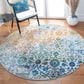 Safavieh Aria 6"6" Round Grey and Green Area Rug, , large
