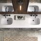 Kohler Quo 72" Double Bathroom Vanity in Mohair Grey with 3 cm Pure White Quartz Top and Oval Sinks, , large