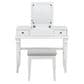 Linon Home Decor Angela Vanity with Stool in White, , large