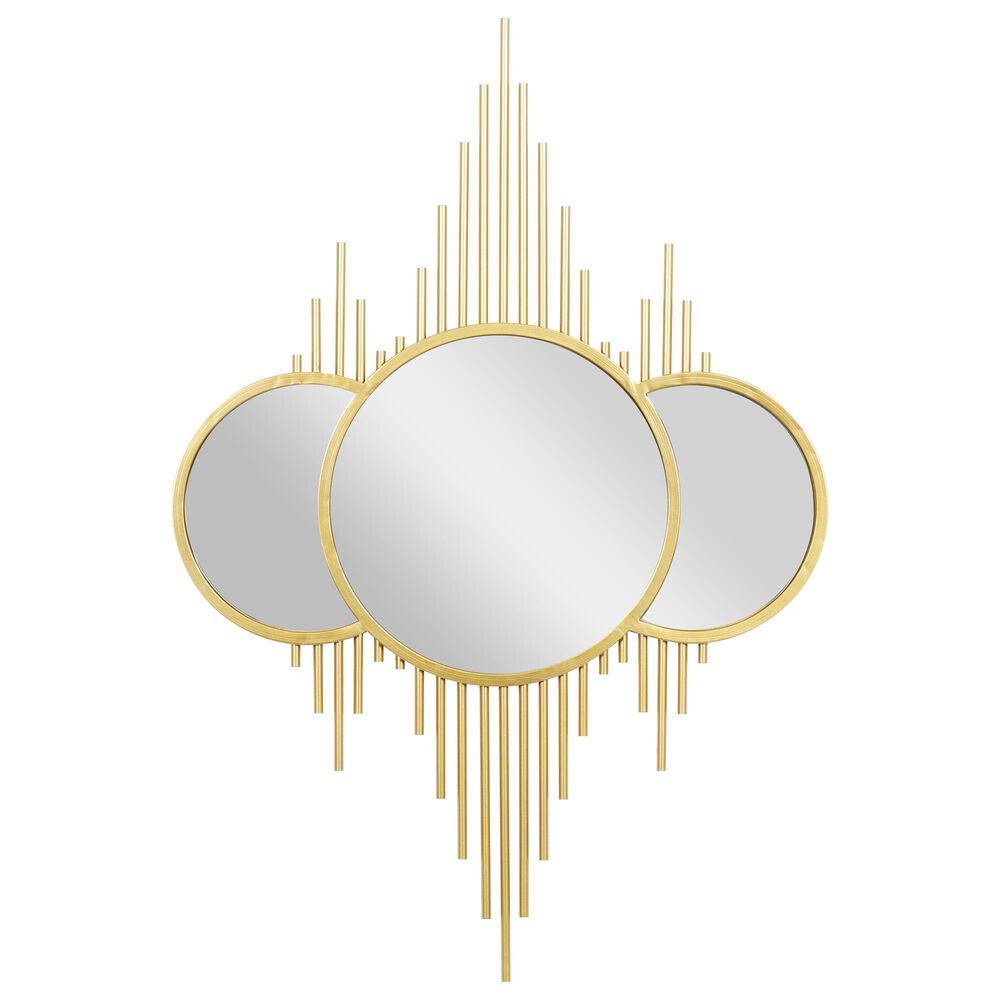 CosmoLiving by Cosmopolitan 27&quot; x 39&quot; Wall Mirror in Polished Gold, , large