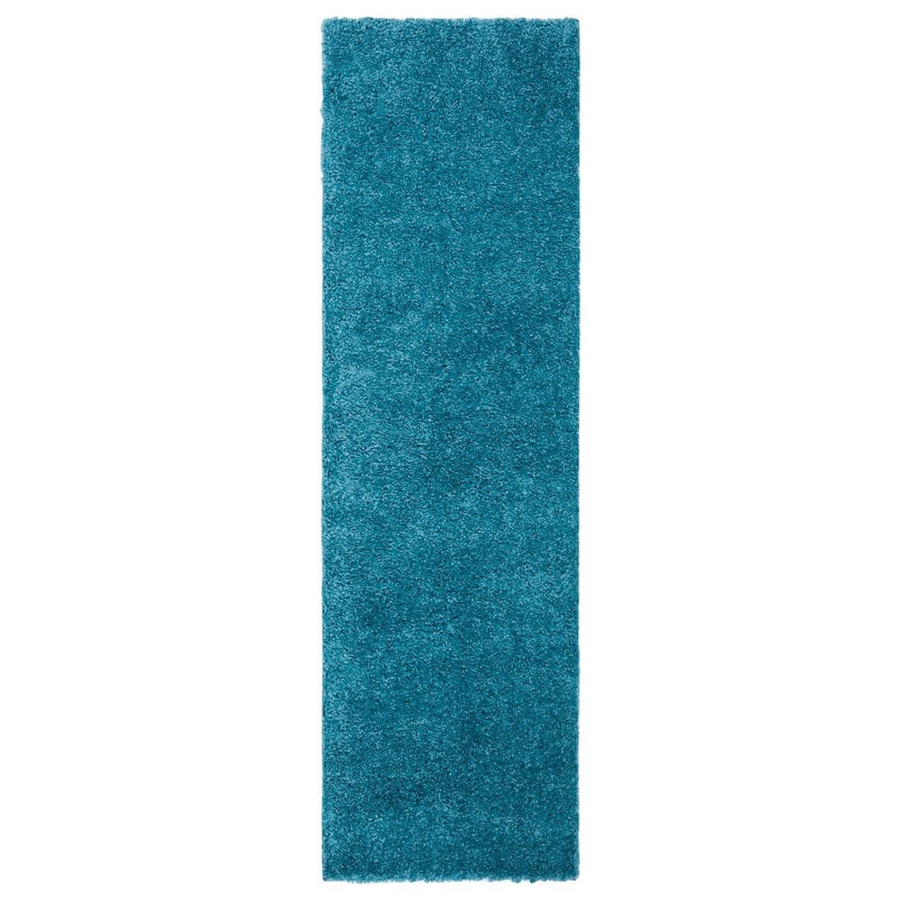 Safavieh August Shag 2"3" x 8" Turquoise Runner, , large