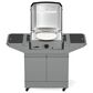 Tytus Emberwood Grill and Prep Cart with Gas Tabletop Pizza Oven in Gunmetal Gray, , large