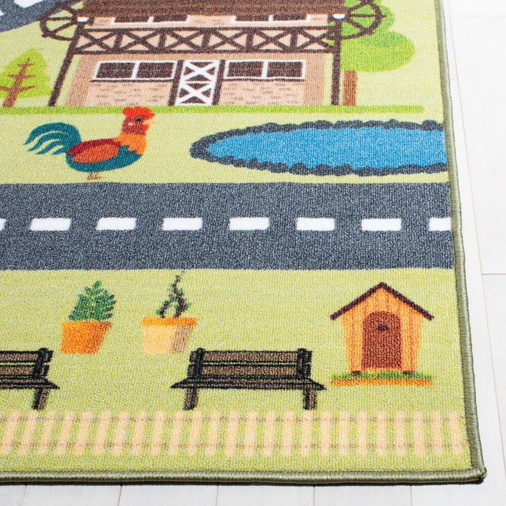 Safavieh Kids Playhouse 4&#39;4&quot; x 6&#39; Light Green and Dark Grey Rug, , large