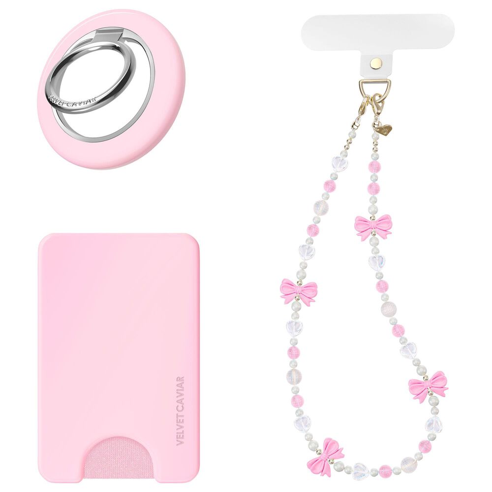 Velvet Caviar Gift Set with MagSafe Wallet, Grip Ring, Phone Charm in Strawberry Milk, , large