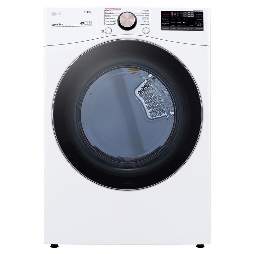 LG 4.5 Cu. Ft. Front Load Washer and 7.4 Cu. Ft. Electric Dryer with TurboWash 360 Laundry Pair in White, , large