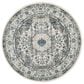 Safavieh Evoke EVK220D 3" Round Gray and Ivory Area Rug, , large