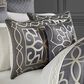 J. Queen New York Deco 4-Piece Queen Comforter Set in Charcoal, , large