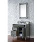 James Martin Vanities Brittany 36" Single Bathroom Vanity in Urban Gray with 3 cm White Zeus Quartz Top and Rectangular Sink, , large