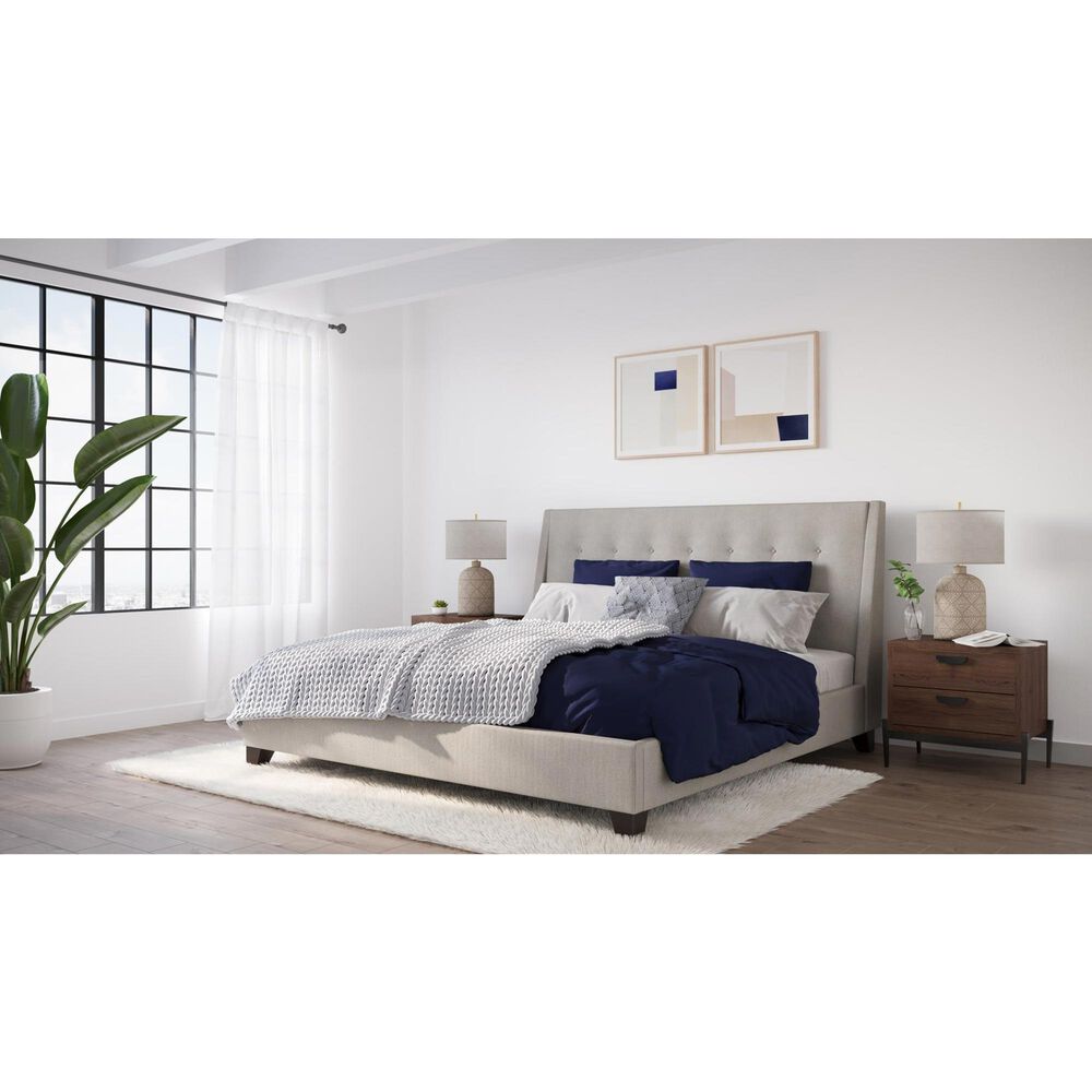 Urban Home Madera Queen-Size Upholstered Platform Bed in Putty (2026), , large
