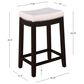 Linon Home Decor Claridge Counter Stool with White Cushion in Black, , large