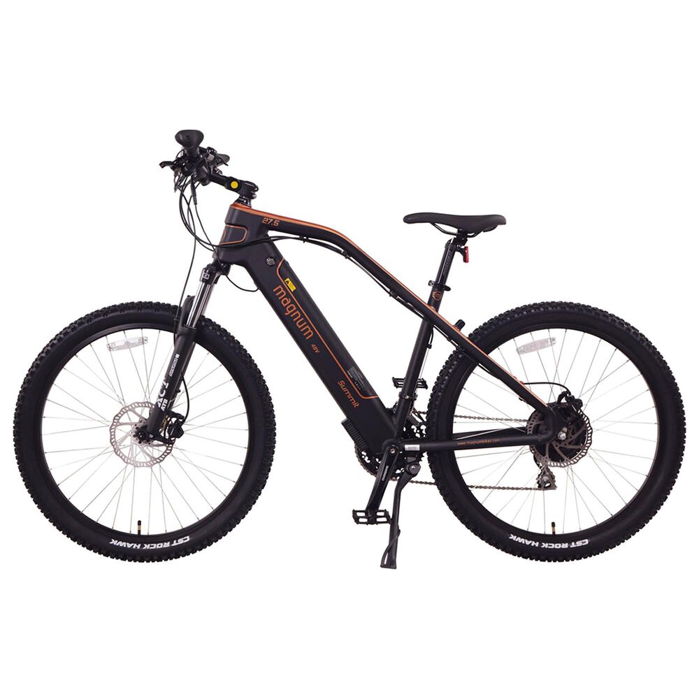 Magnum Summit Electric Mountain Bike in Black and Orange, , large