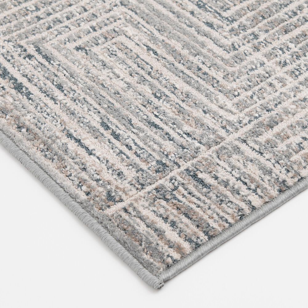 Central Oriental Heirloom Odette Sky Blue and Navajo White 9'10" x 12'10" Area Rug, , large