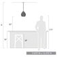 Golden Lighting Ariella Small Pendant in Brushed Champagne Bronze with Clear Hammered Glass, , large