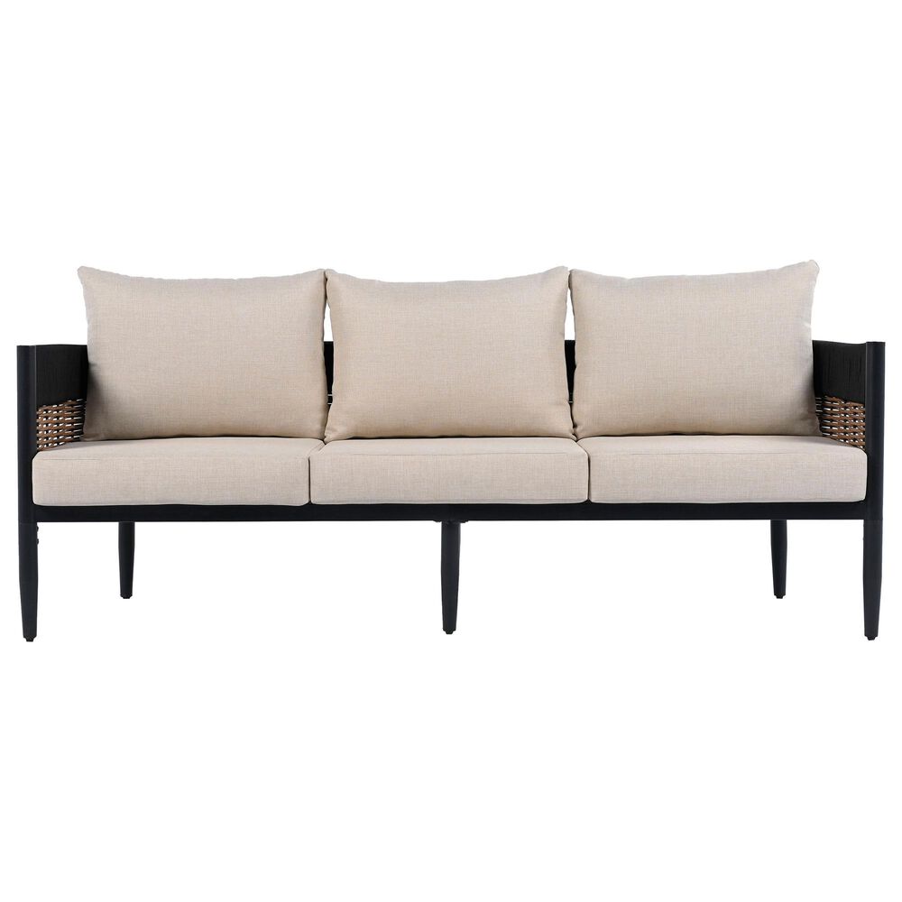 Safavieh Harrison 3-Seater Outdoor Sofa in Taupe, , large