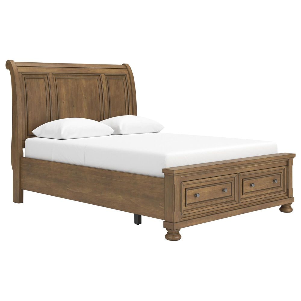 Ashley Feddinger 3-Piece Queen Storage Bedroom Set in Chestnut Brown, , large