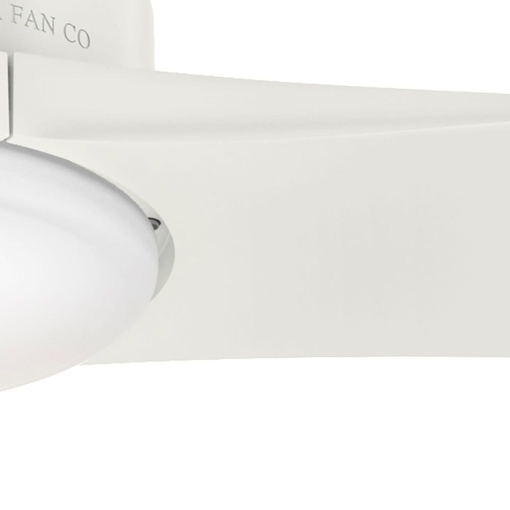 Hunter Piston 52&quot; Outdoor Ceiling Fan with LED Light in Fresh White, , large