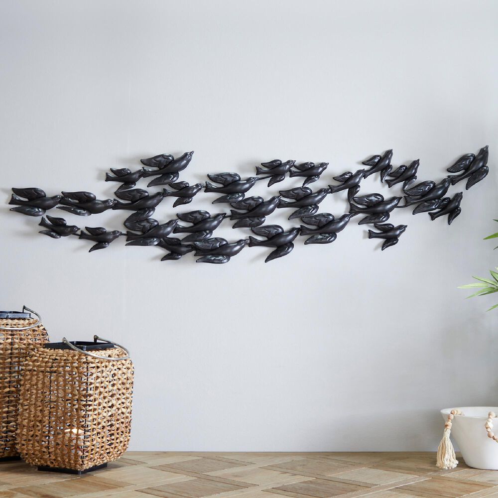 Maple and Jade 18&quot; x 69&quot; Wall Decor in Black, , large