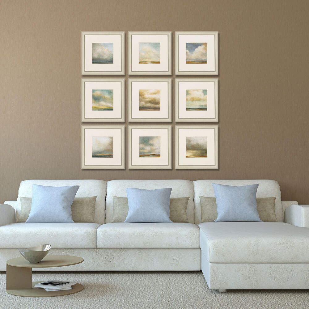 Paragon 16" Square Atmosphere Wall Art in Neutral (Set of 9), , large