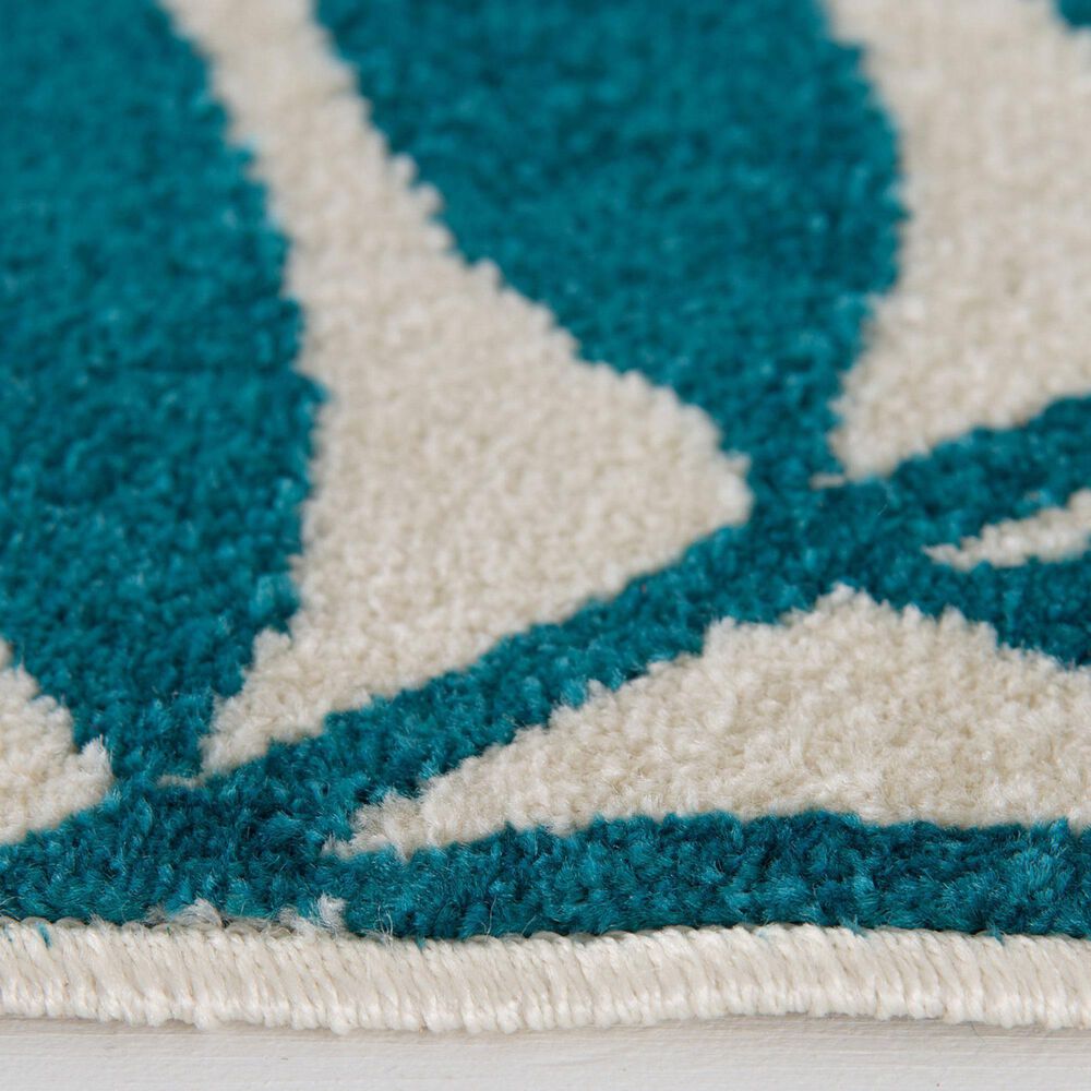 Central Oriental Terrace Tropic Blythewood 3&#39;3&quot; x 5&#39; Snow and Multicolor Area Rug, , large
