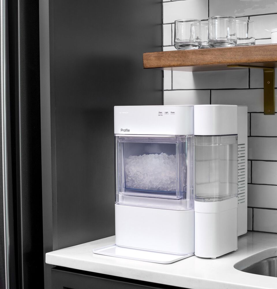 GE Profile Opal 2.0 Ultra Nugget Ice Maker with Side Tank and Scale Inhibiting Filter in Stone White, , large