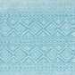 Safavieh Tulum  6"7" Round Turquoise and Ivory Area Rug, , large
