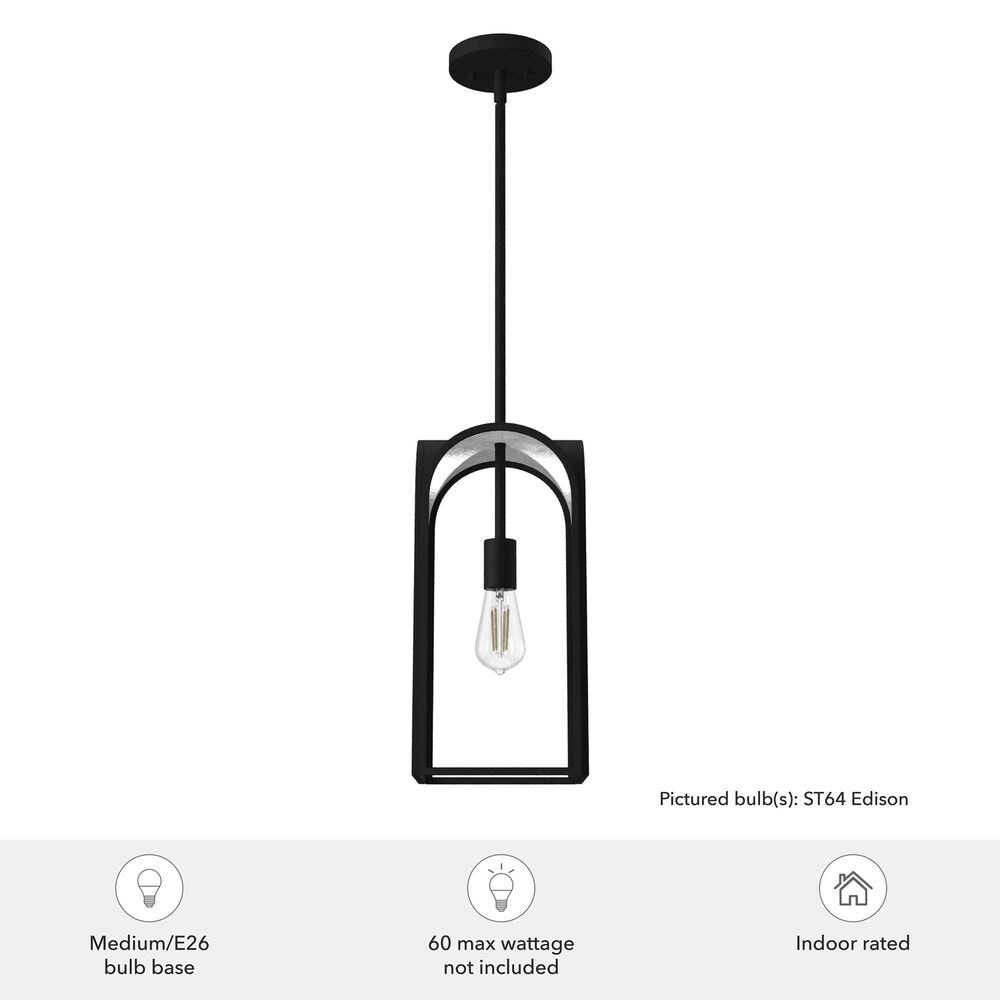 Hunter Dukestown 1-Light Mini Pendant in Natural Iron and Gold Leaf, , large