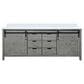 Lexora Home Marsyas 84" Double Bathroom Vanity in Ash Grey with White Quartz Top and Rectangular Sinks, , large