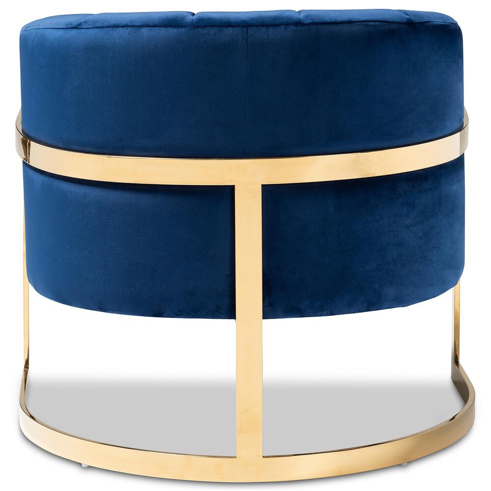 Baxton Studio Tomasso Lounge Chair in Blue, , large