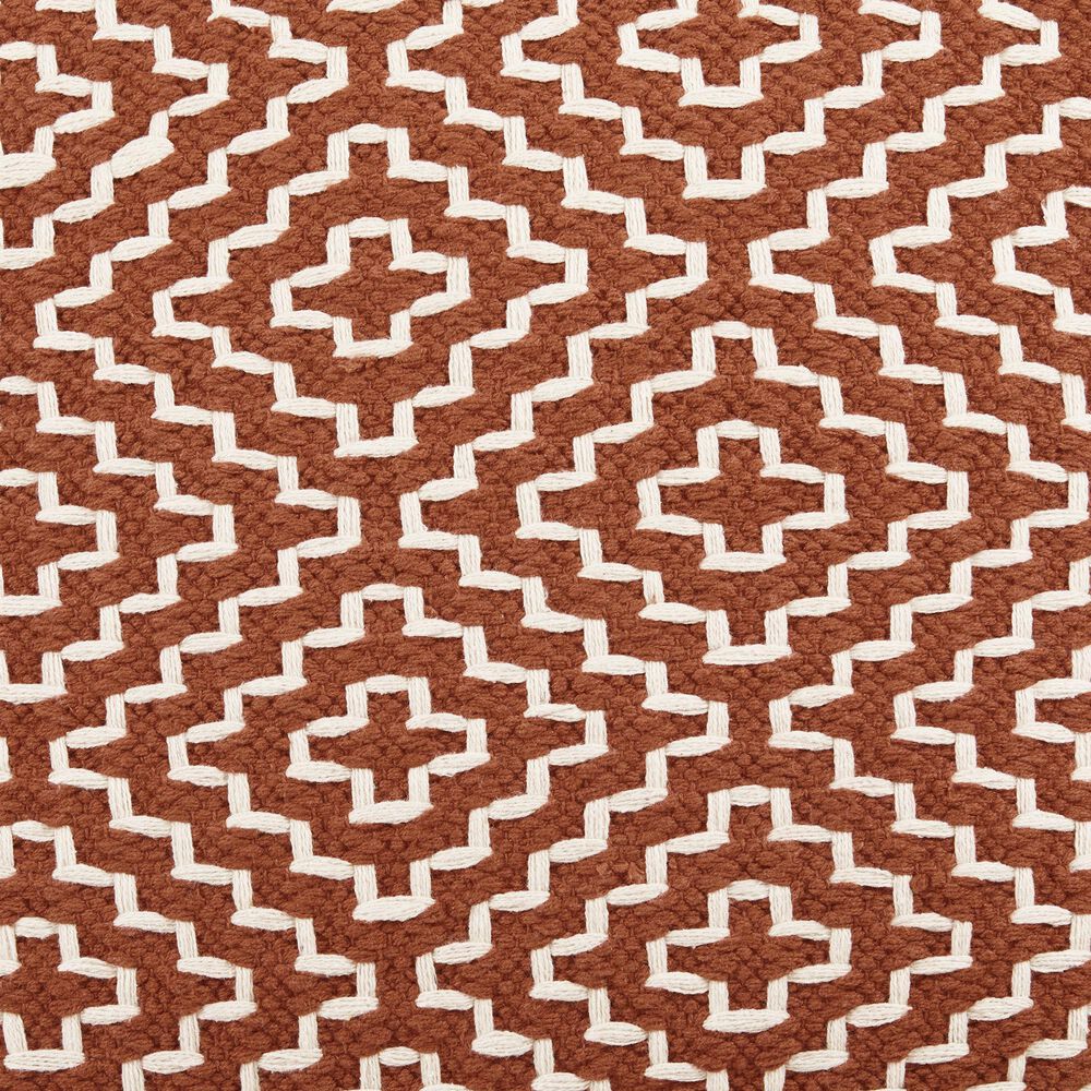 Ashley Brynnsen Pouf in Rust and Ivory, , large