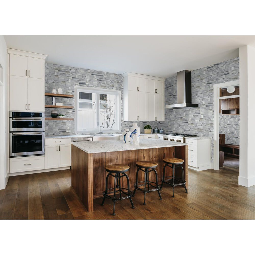 Emser Structure Gray 6&quot; x 24&quot; Natural Stone 3D Ledger Tile, , large