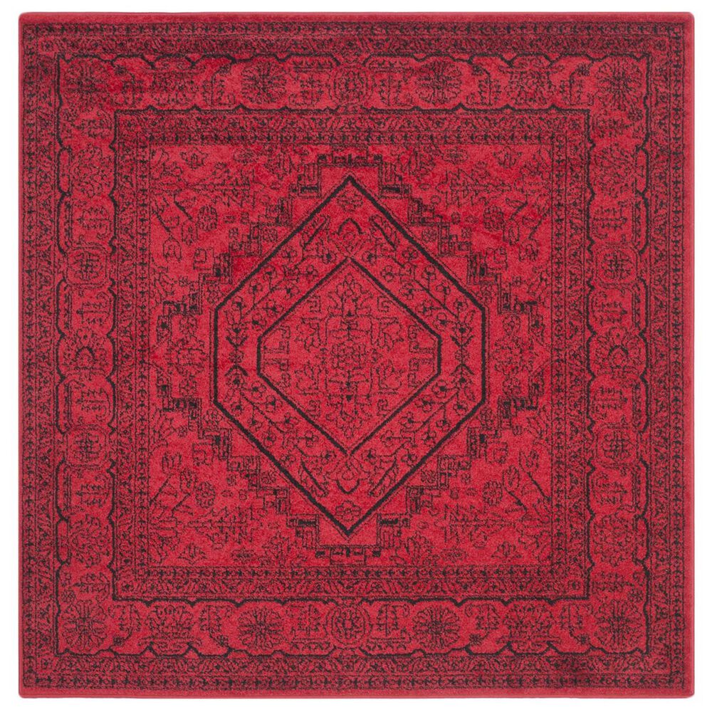 Safavieh Adirondack ADR108F-4SQ 4" x 4"  Red/Black Square Rug, , large