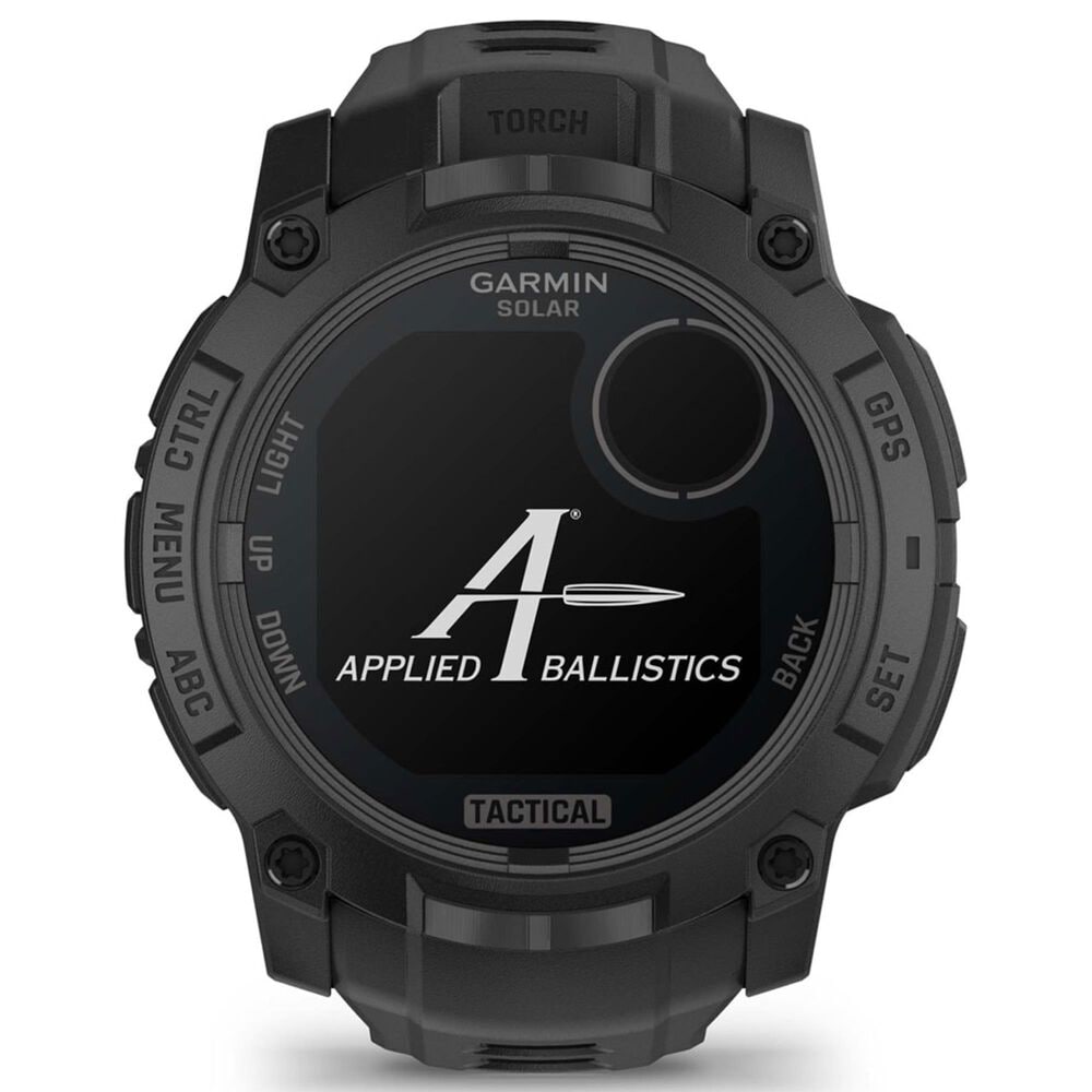 Garmin Instinct 3 Tactical Edition Solar Smartwatch 50mm Case with Silicone Sport Band in Black, , large