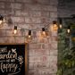 The Gerson Company 6" Solar Patio String Lights with Warm White LED Bulbs in Black, , large